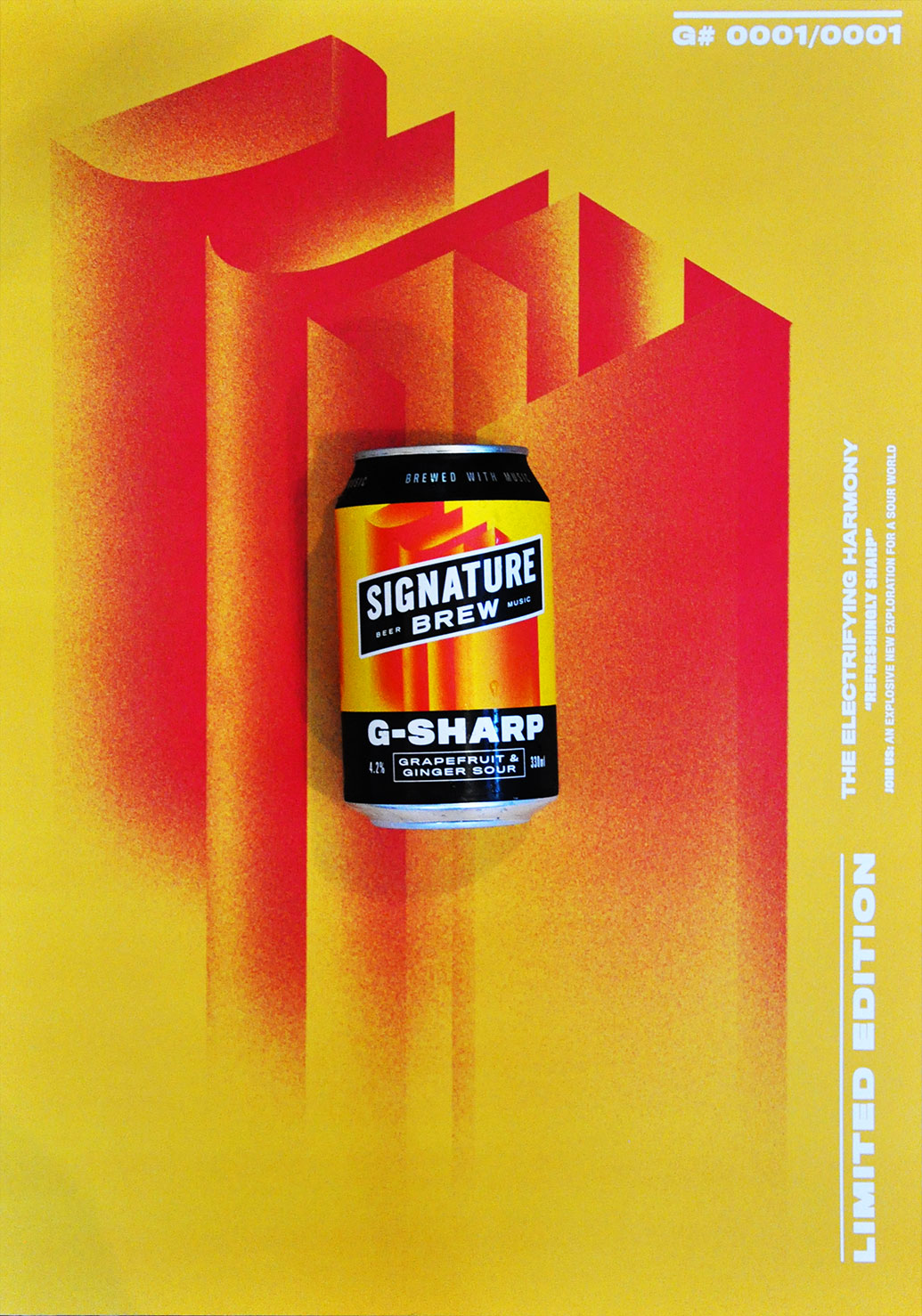 Signature Brew G-Sharp Grapefruit And Ginger Sour Craft Beer London UK Artwork
