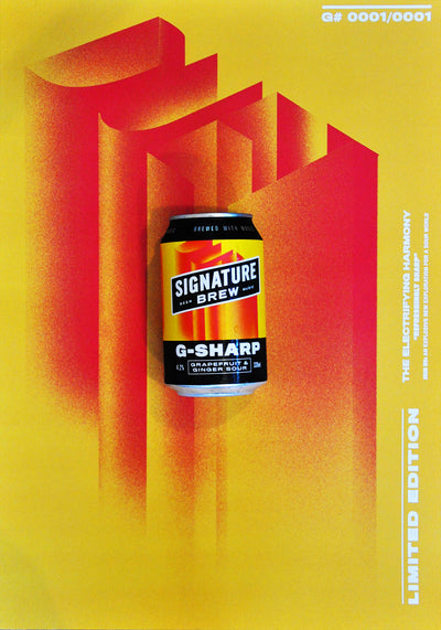 Signature Brew G-Sharp Grapefruit And Ginger Sour Craft Beer London UK Artwork