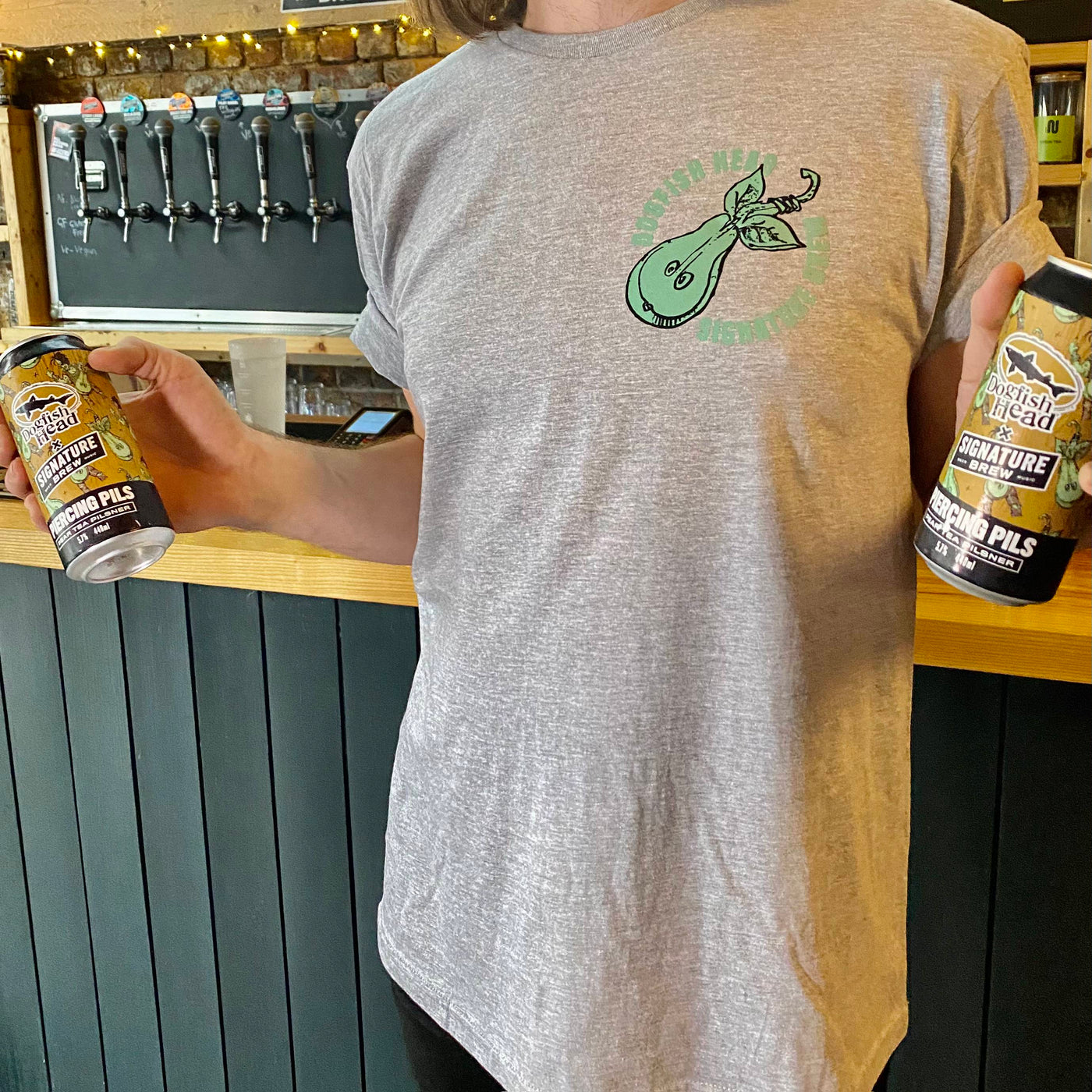 Dogfish Head x Signature Brew - Grey Tee