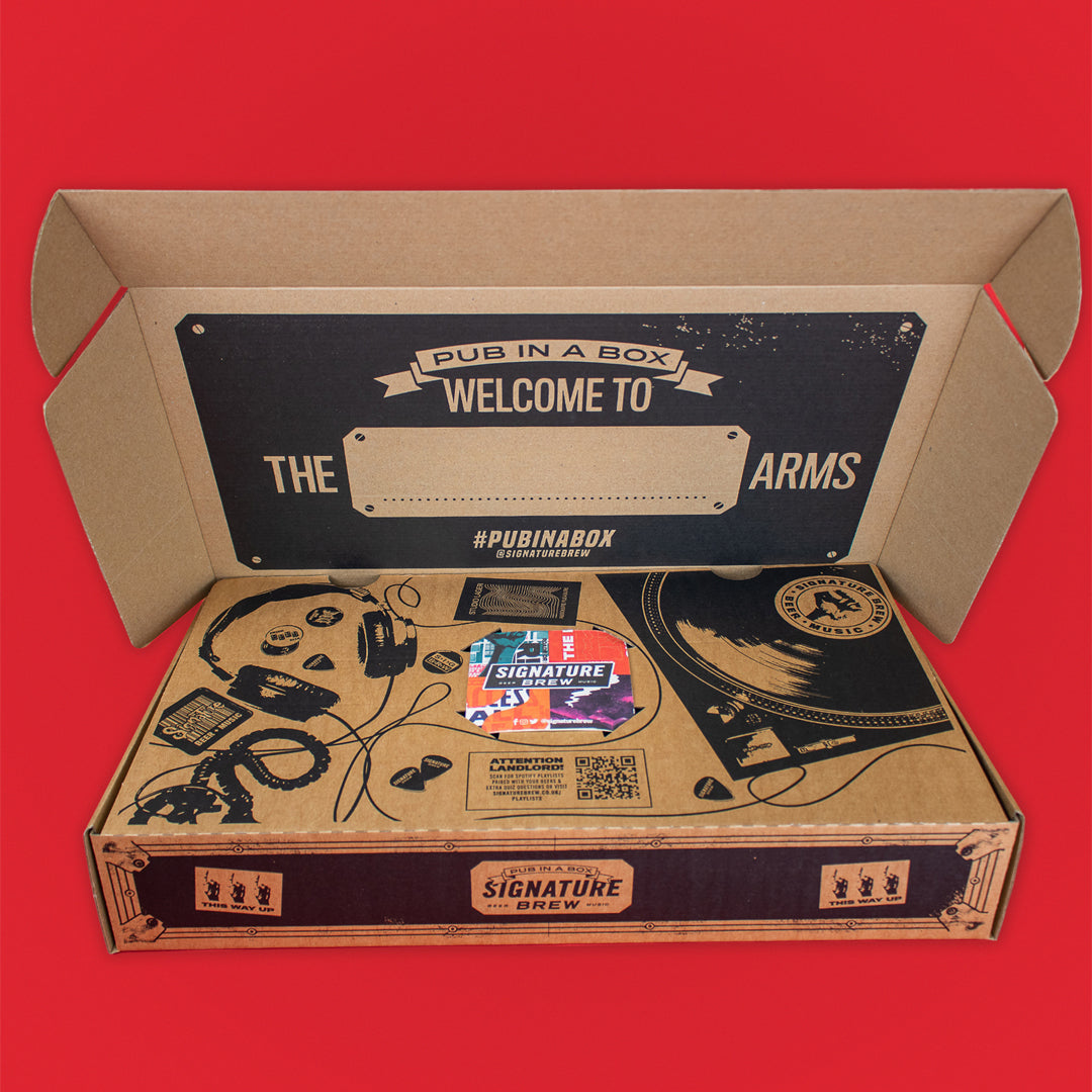 Pub In A Box - Beer, Glass, Snacks, Music Quiz, Beer Mat & Exclusive Playlists