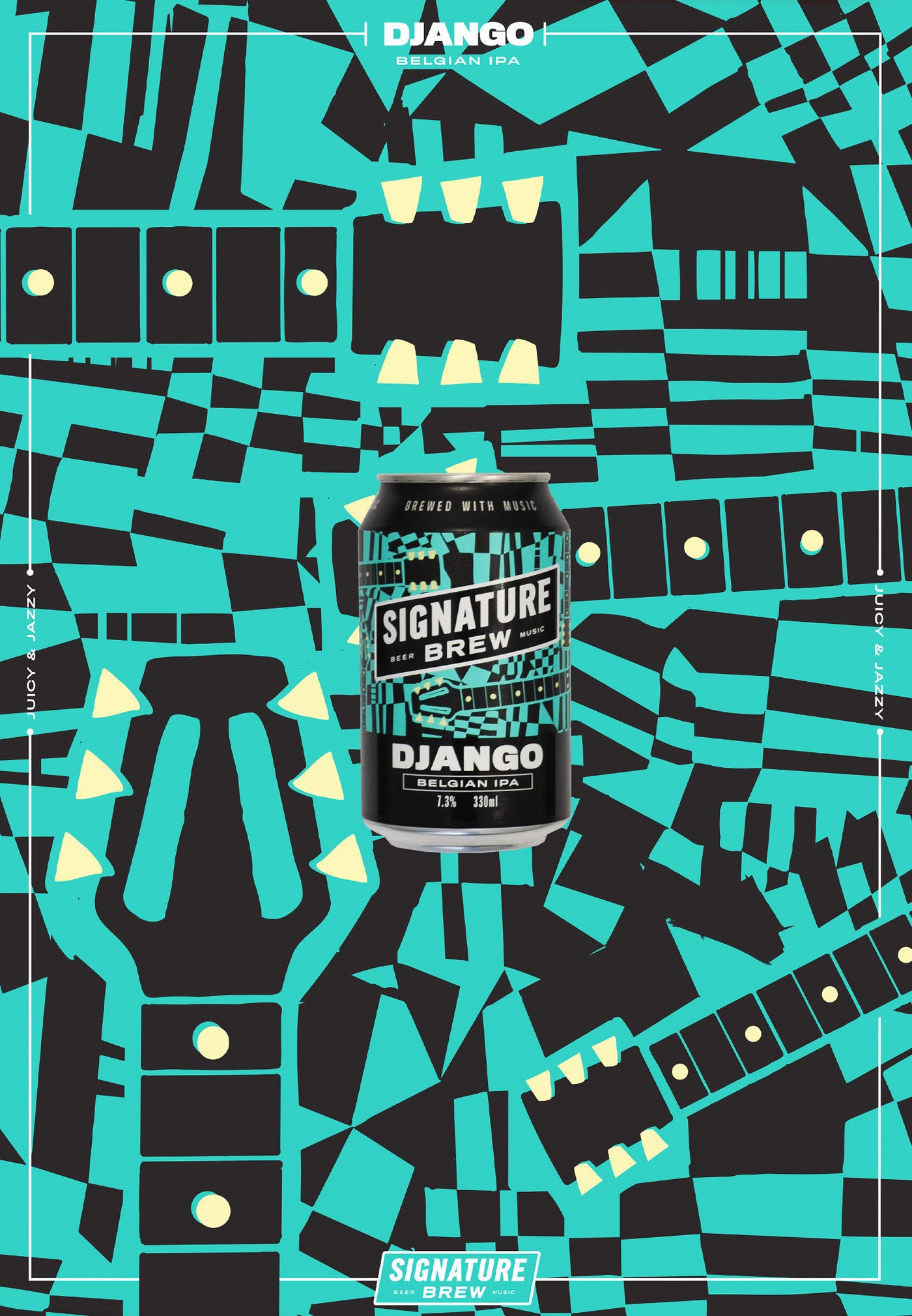 Django Double Dry Hopped DDH Belgian IPA Jazz Guitar Beer